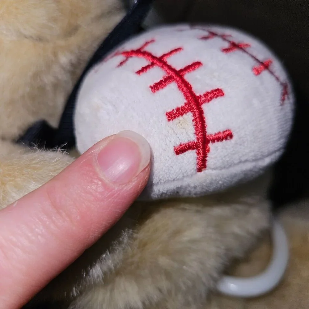 VTG Animal Baby Adventure Teddy Bear Plush Music Take Me Out To Ballgame READ